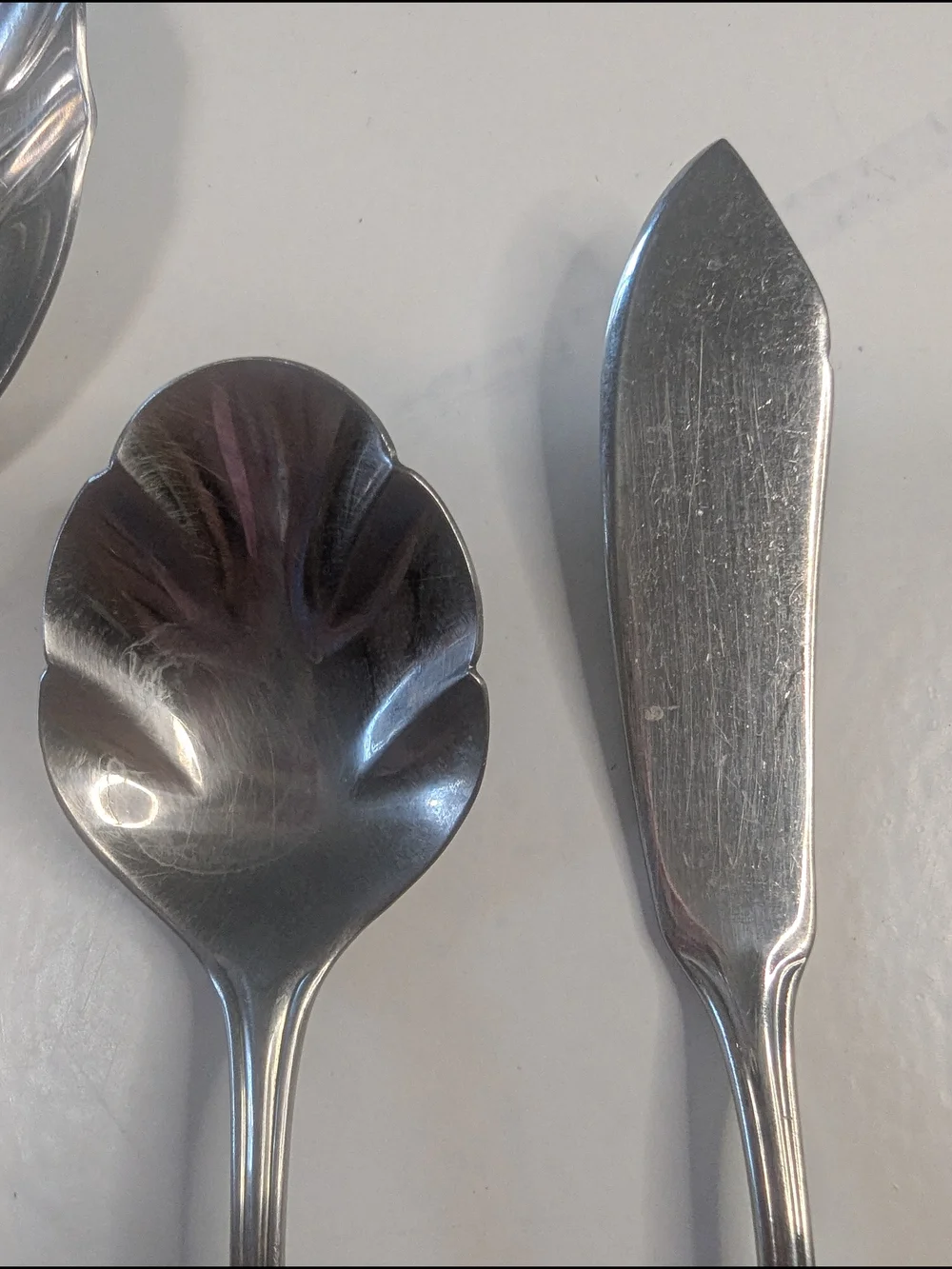 Retroneu Hampton Shell 18/8 Stainless Flatware Serving Hostess Set 4 Pcs Korea